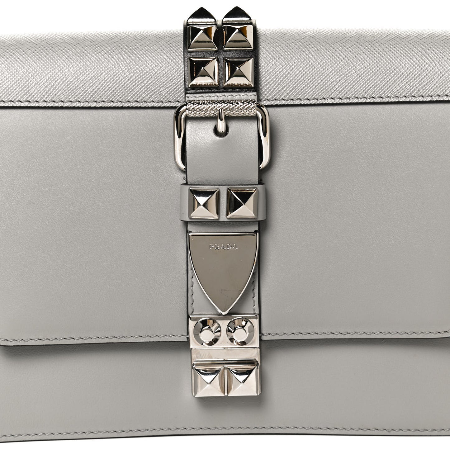 Saffiano City Calfskin Studded Large Elektra Shoulder Bag Nube