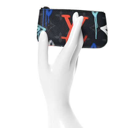 Louis Vuitton Monogram Eclipse LV Graffiti Key Pouch Multicolor 2 of 7