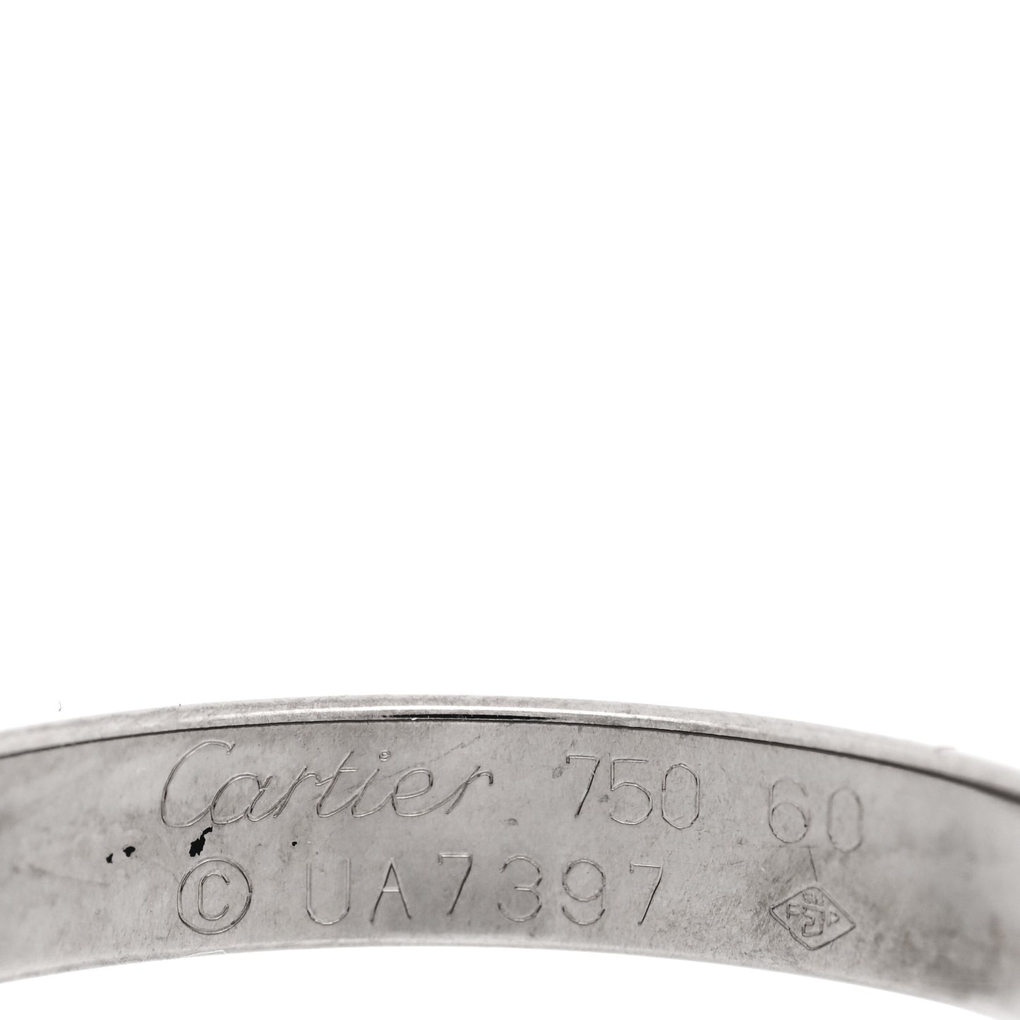 18K White Gold 3.5mm LOVE Wedding Band Ring 60 9