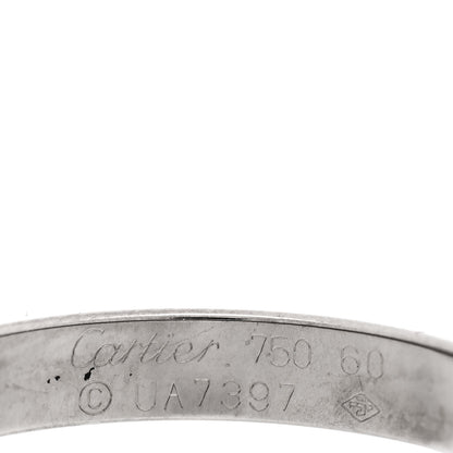 Cartier 18K White Gold 3.5mm LOVE Wedding Band Ring 60 9 4 of 5