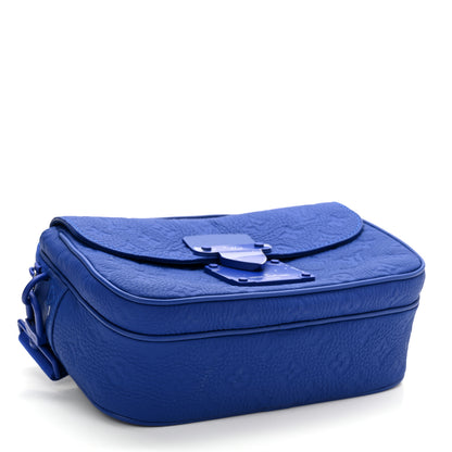 Louis Vuitton Taurillon Monogram S Lock Messenger Blue 3 of 9