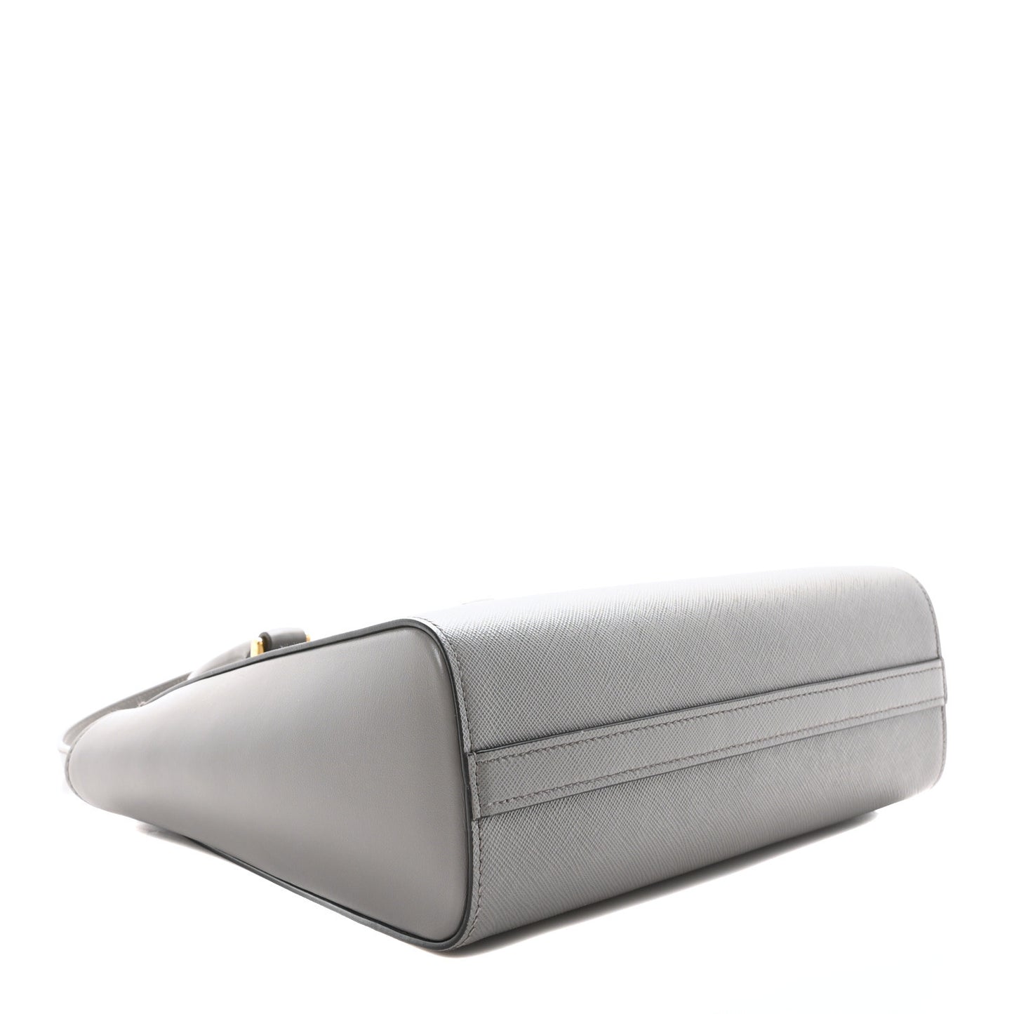 Saffiano Soft Calfskin Small Zippered Tote Marmo