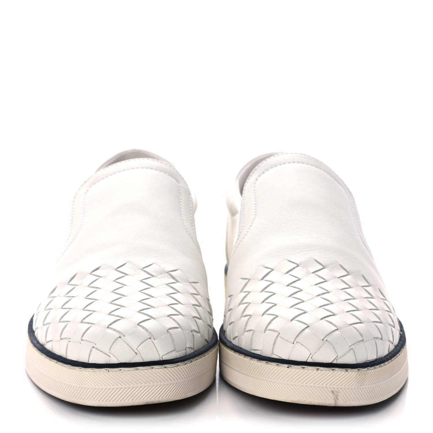 Bottega Veneta Nappa Intrecciato Slip On Sneakers 39.5 White 2 of 11
