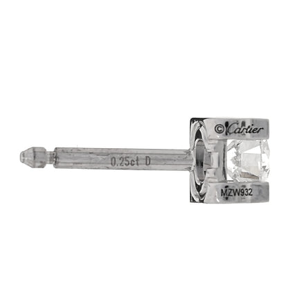 Cartier 18K White Gold Diamond .49ctw C De Cartier Earrings 3 of 5