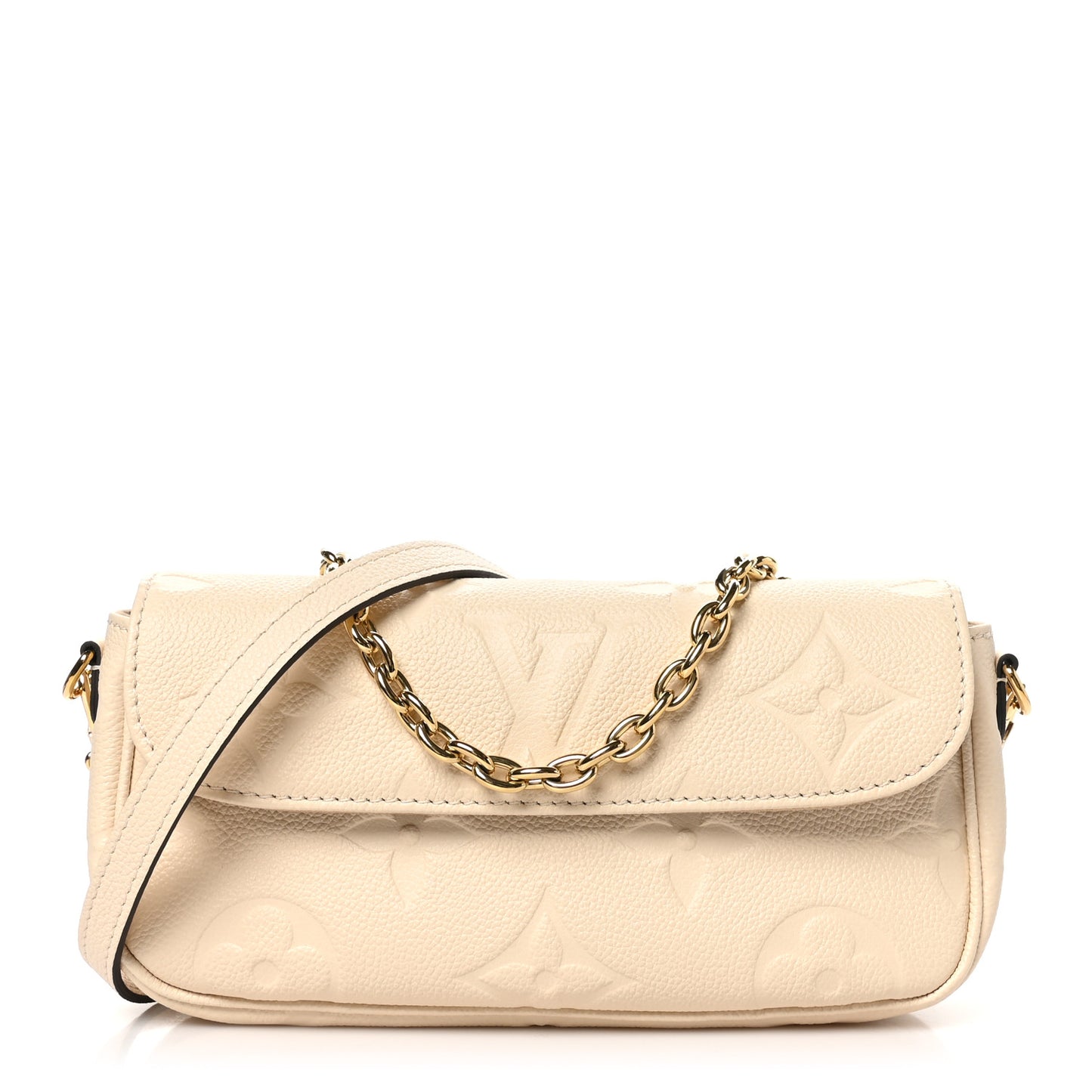 Empreinte Monogram Giant Ivy Wallet On Chain Cream