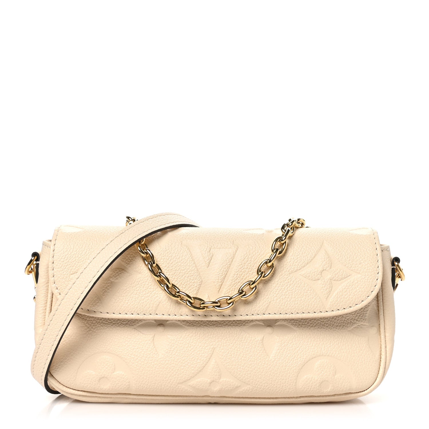 Louis Vuitton Empreinte Monogram Giant Ivy Wallet On Chain Cream 1 of 9
