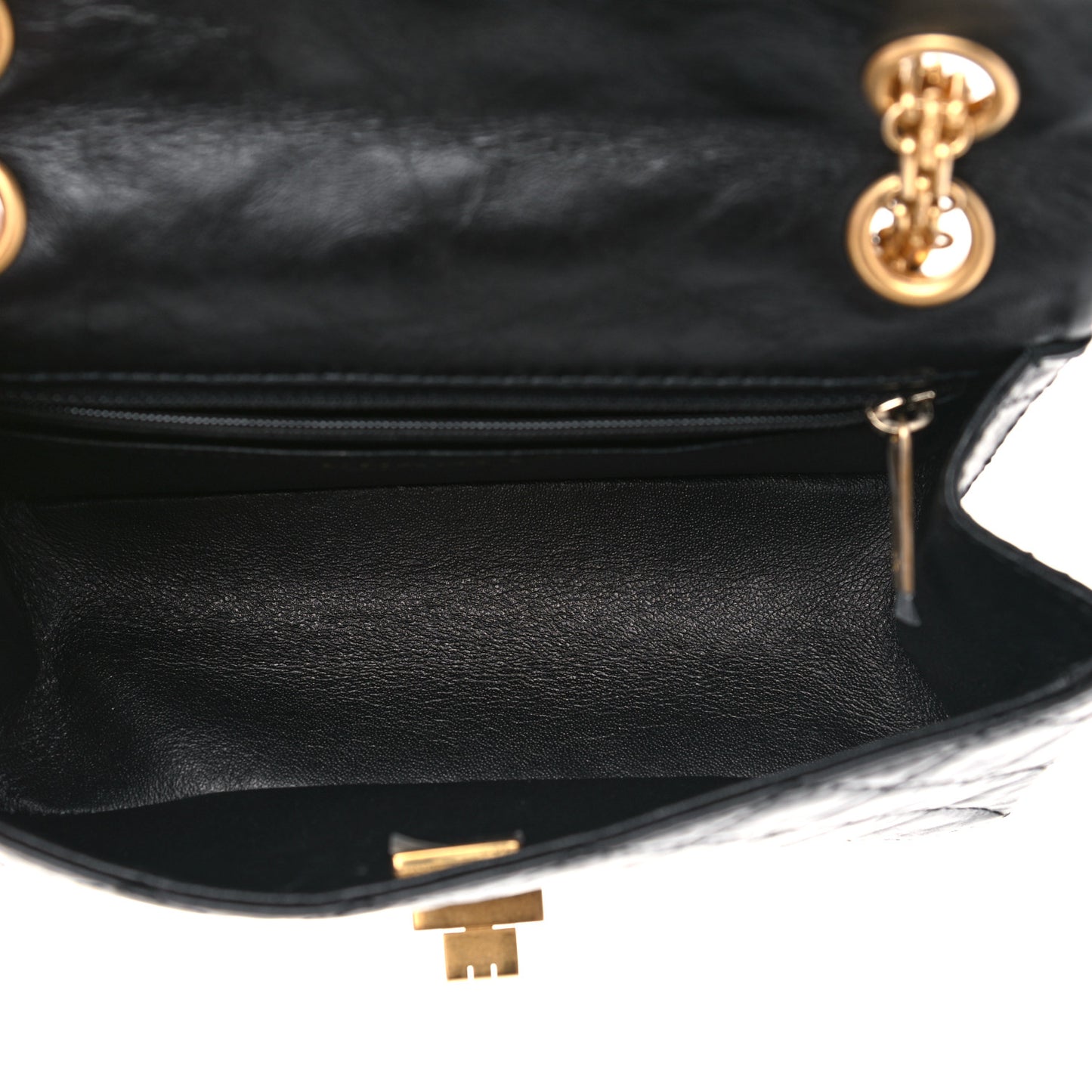 Aged Calfskin Quilted 2.55 Reissue Mini Flap Black
