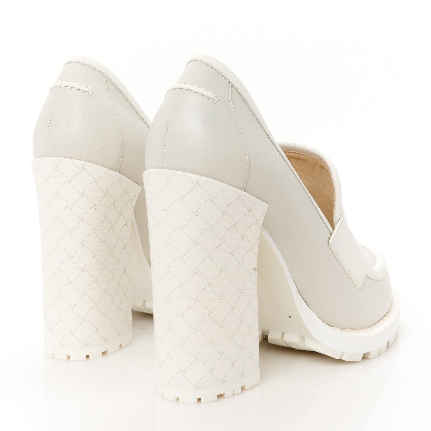 Bottega Veneta Calfskin Loafer Pumps 40 Mist Bianco 5 of 9