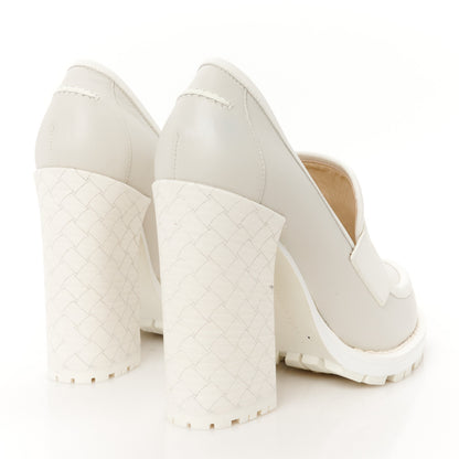 Bottega Veneta Calfskin Loafer Pumps 40 Mist Bianco 5 of 9