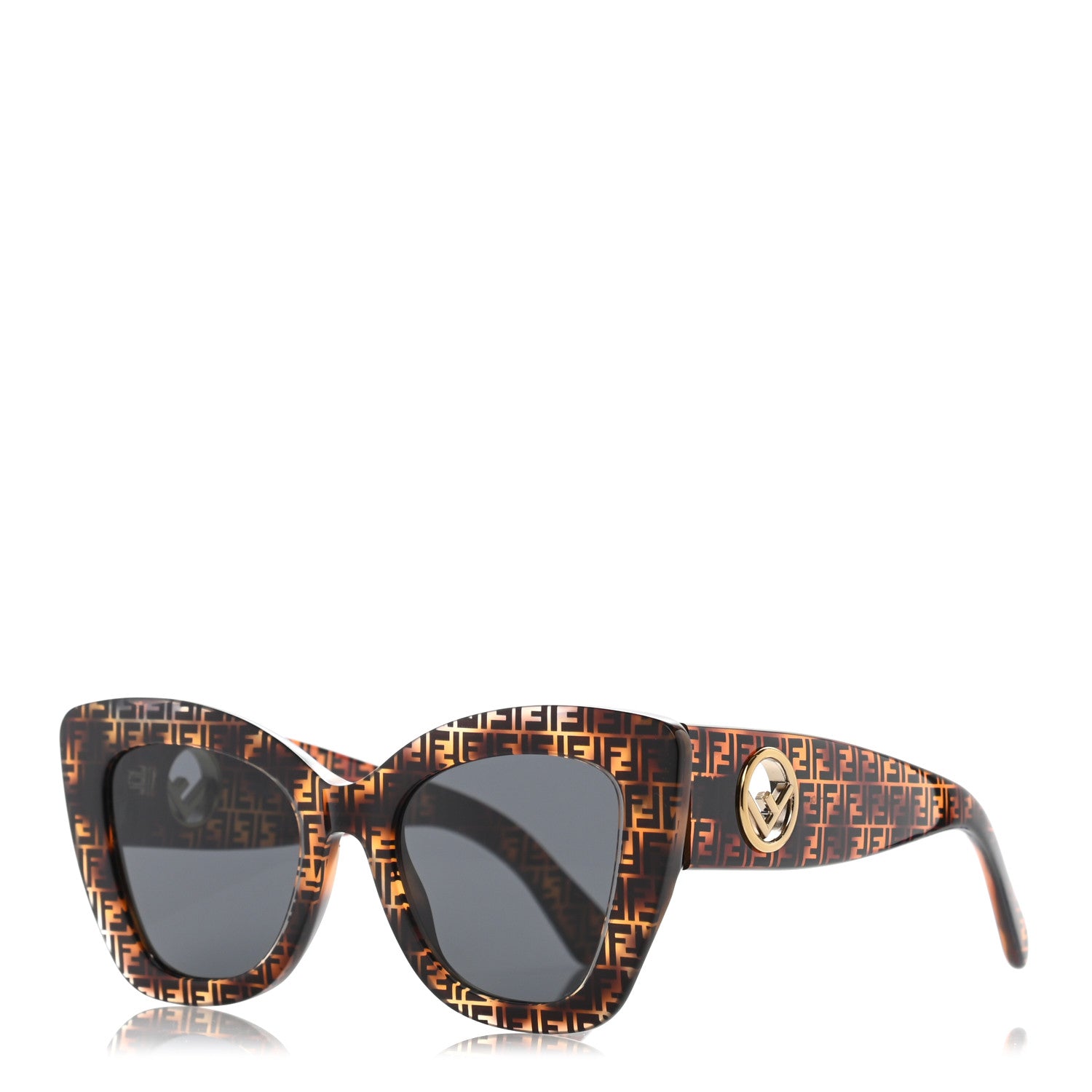 Fendi Acetate F is Fendi FF 51mm Cat Eye Sunglasses 0327/S Tortoise Camouflage 1 of 6