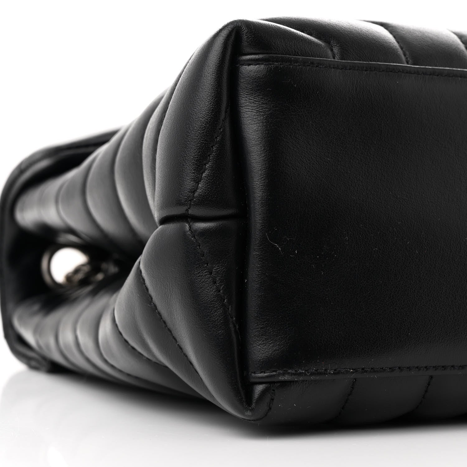 Saint Laurent Calfskin Y Quilted Monogram Medium Loulou Chain Satchel Black 10 of 12