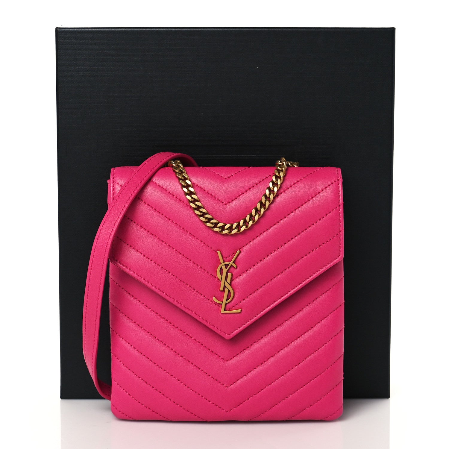 Saint Laurent Lambskin Quilted Double Flap Bag Pink 10 of 10