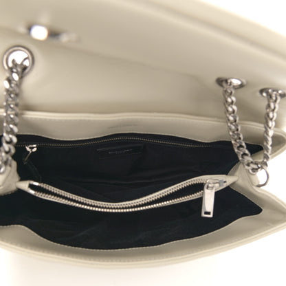 Saint Laurent Calfskin Y Quilted Monogram Medium Loulou Chain Satchel Crema Soft 5 of 11