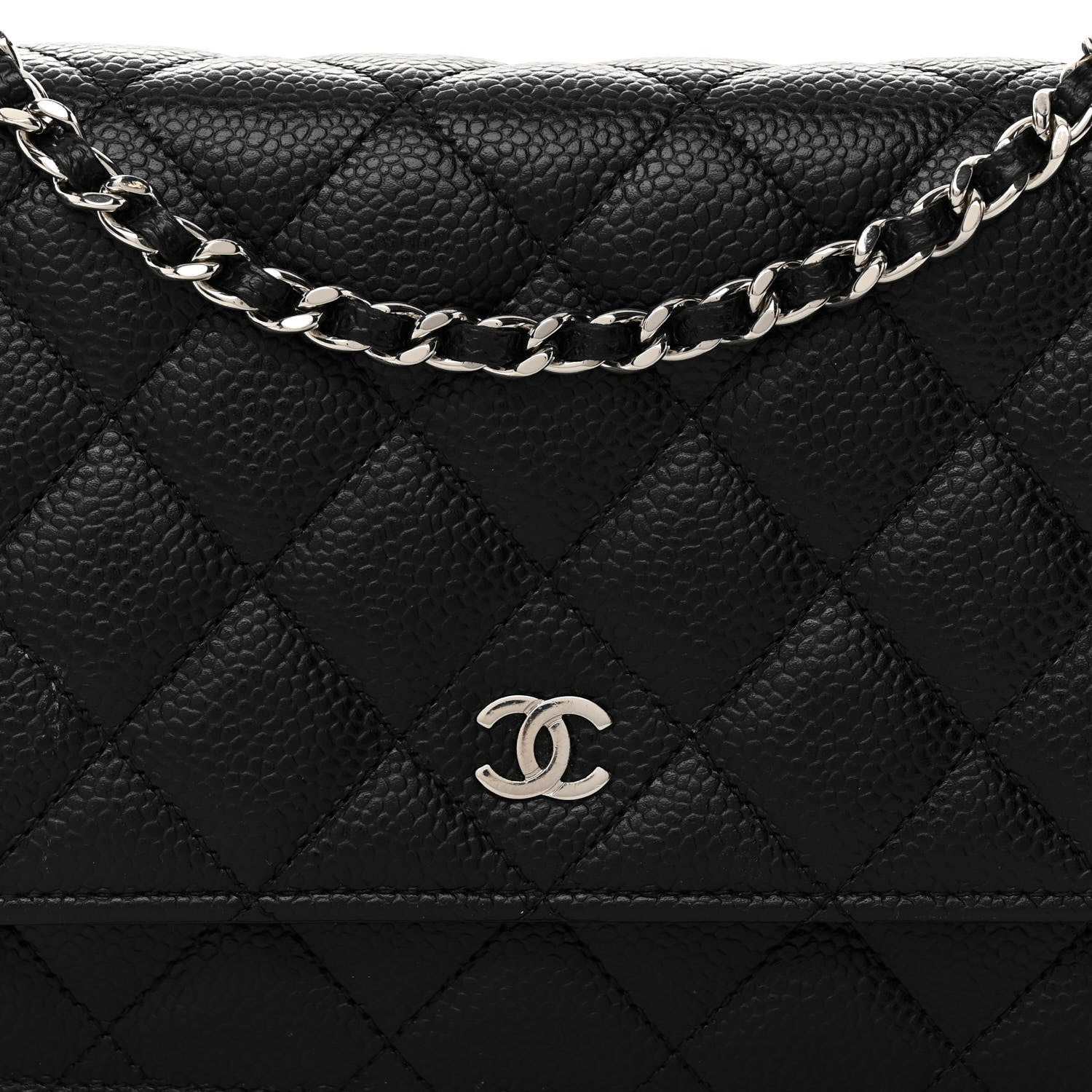 Chanel Caviar Quilted Wallet on Chain WOC Black 9 of 12