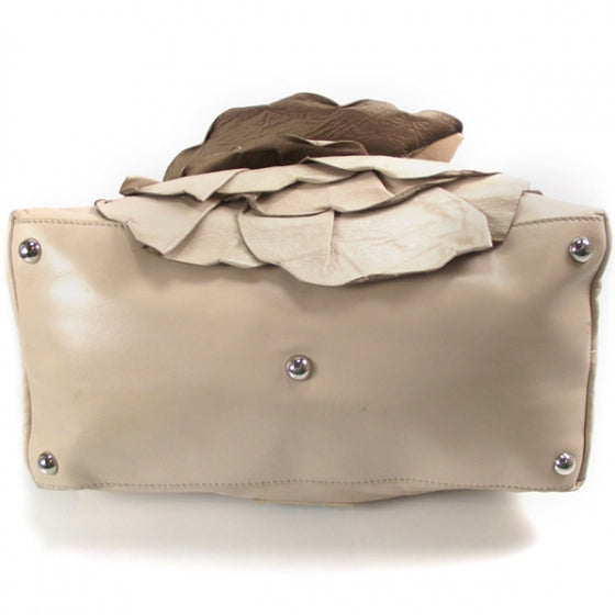 Valentino Garavani Leather Petale Hobo Beige 4 of 13