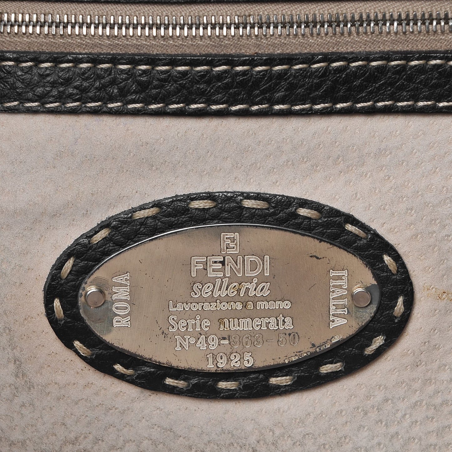 Calfskin Romano Selleria Satchel Black