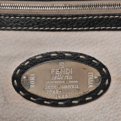 Fendi Calfskin Romano Selleria Satchel Black 5 of 13
