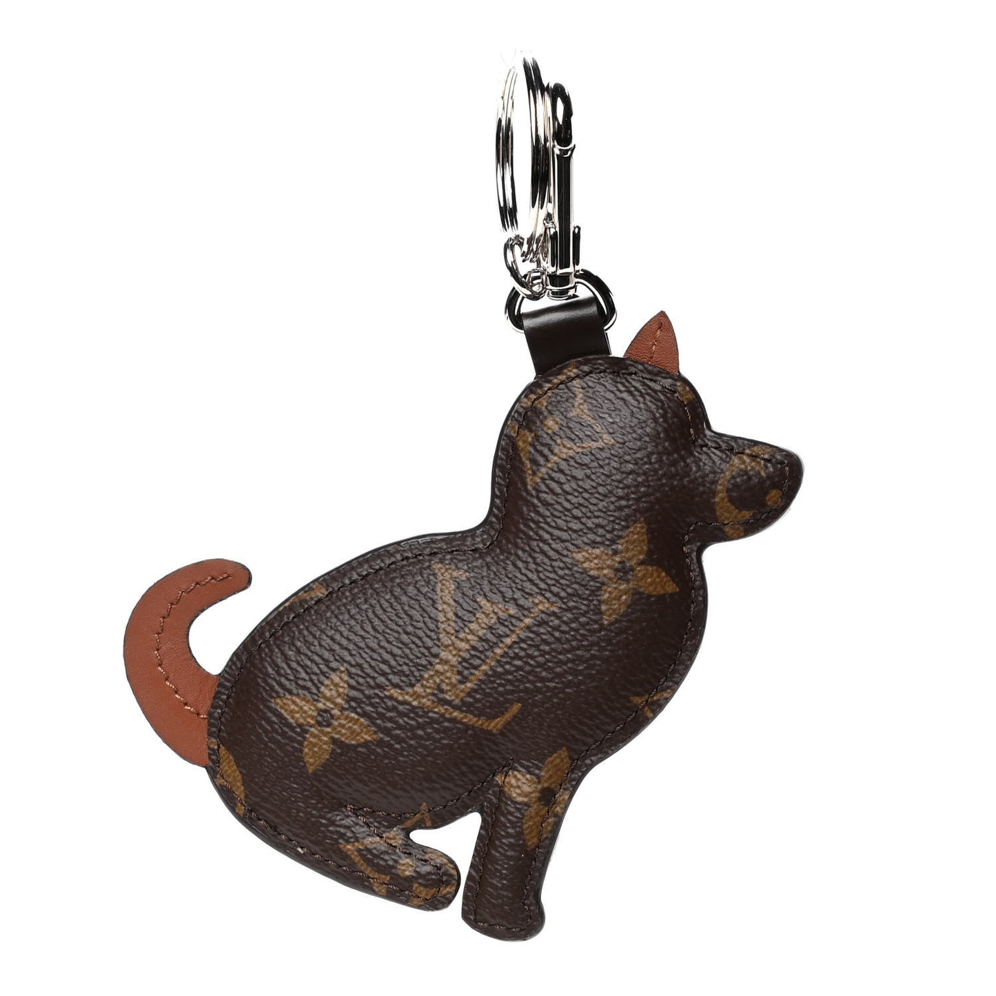 Monogram Dog Bag Charm Key Holder