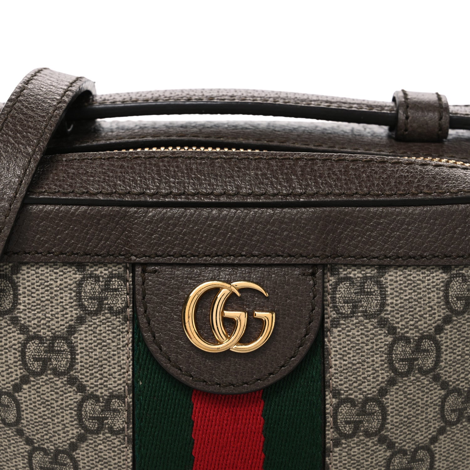 Gucci GG Supreme Monogram Mini Ophidia Top Handle Shoulder Bag Brown 8 of 11