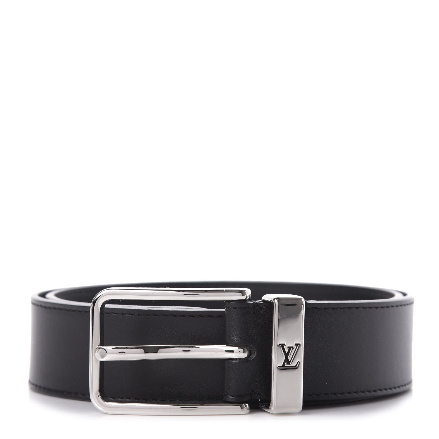 Louis Vuitton Calfskin 35mm Pont Neuf Belt 75 30 Black 1 of 6