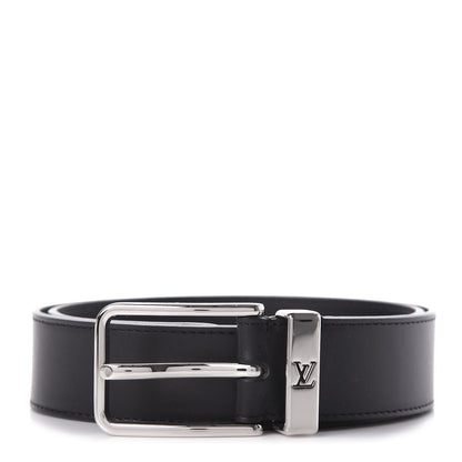 Louis Vuitton Calfskin 35mm Pont Neuf Belt 75 30 Black 1 of 6