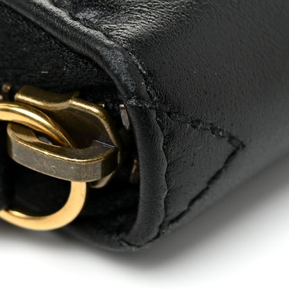 Gucci Calfskin Matelasse GG Marmont Zip Around Wallet Black 15 of 24