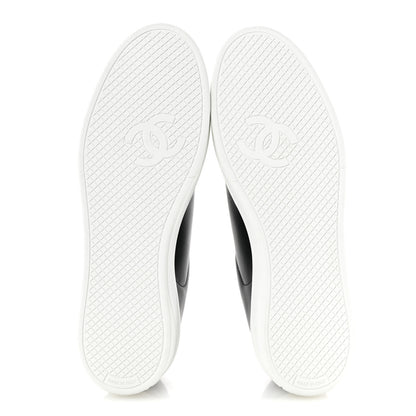 Chanel Calfskin CC Uniform Womens Sneakers 40 Black 6 of 9