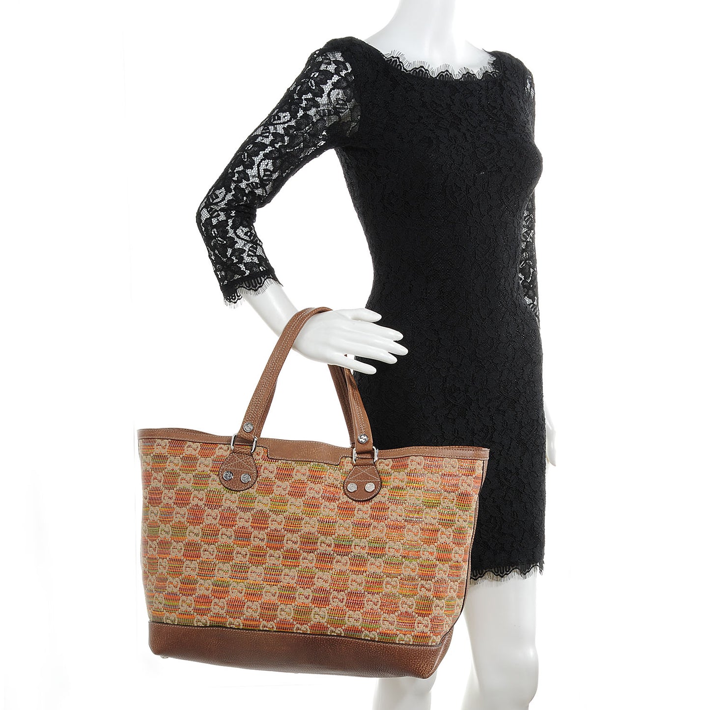 Straw Libeccio Monogram Large Sunset Tote Multicolor