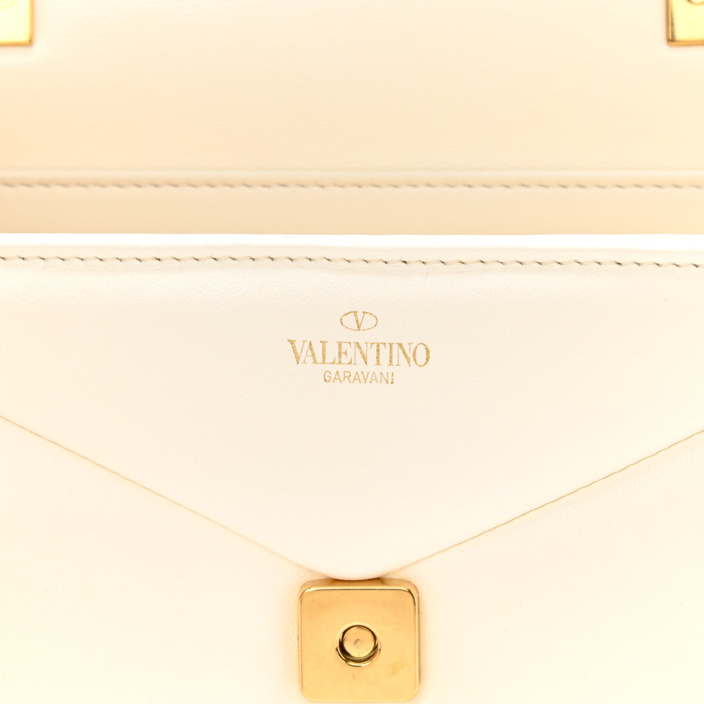 Nappa One Stud Chain Clutch Ivory