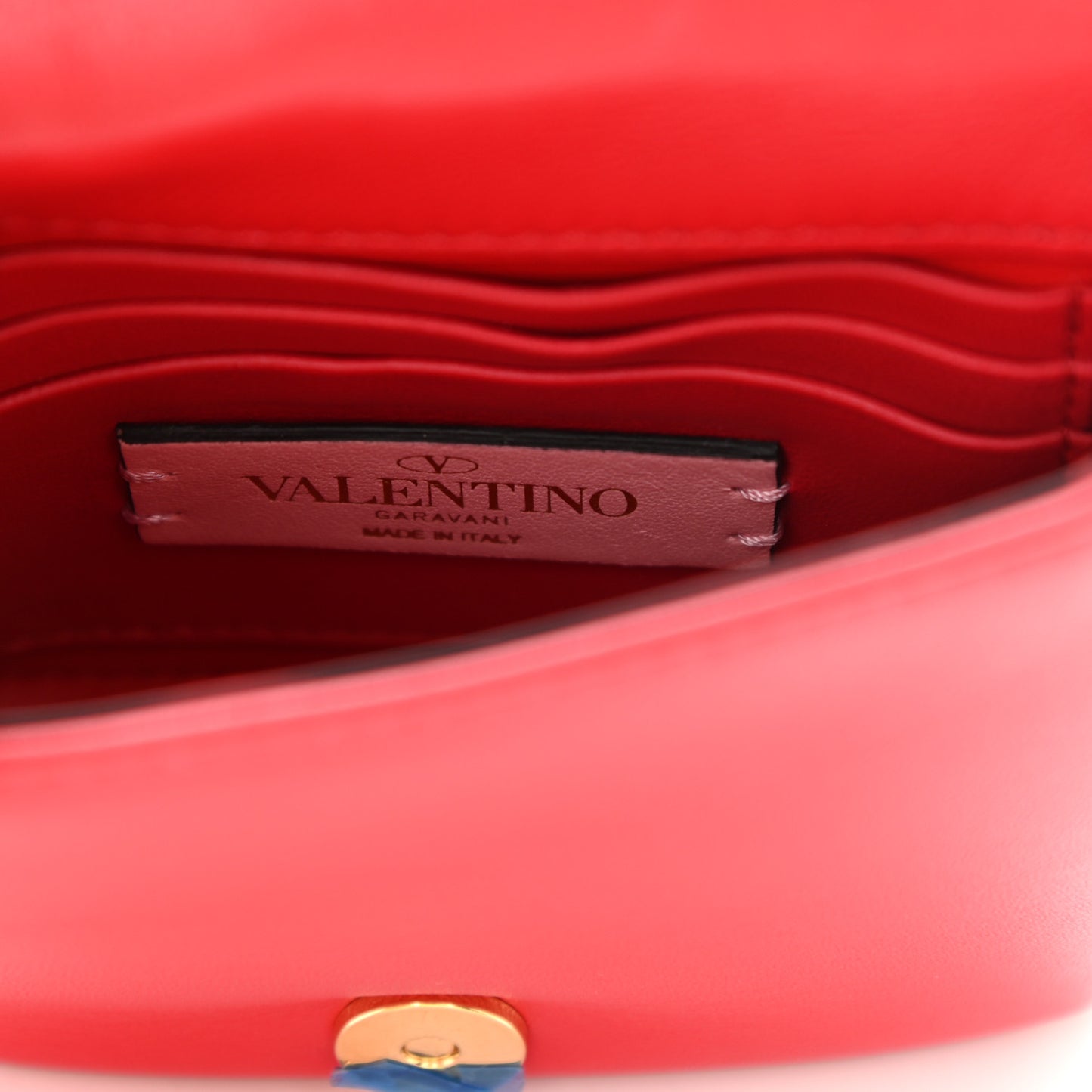 Nappa Mini Roman Stud Chain Bag Rouge Pur