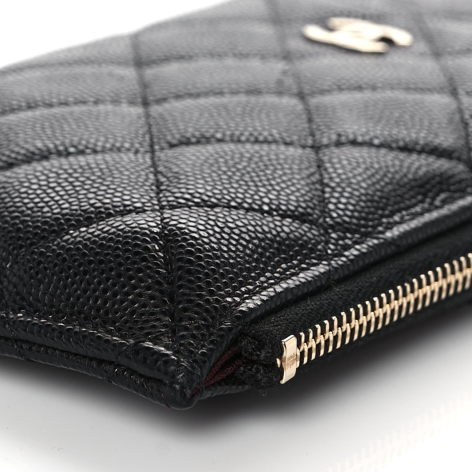 Chanel Caviar Quilted Classic Flat Wallet Pouch Black 9 of 11