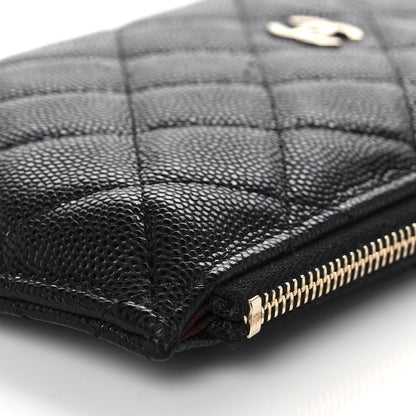 Chanel Caviar Quilted Classic Flat Wallet Pouch Black 9 of 11