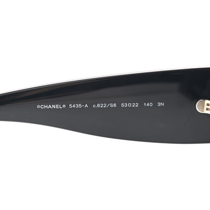 Chanel Acetate Rectangle Sunglasses 5435 Black 6 of 8