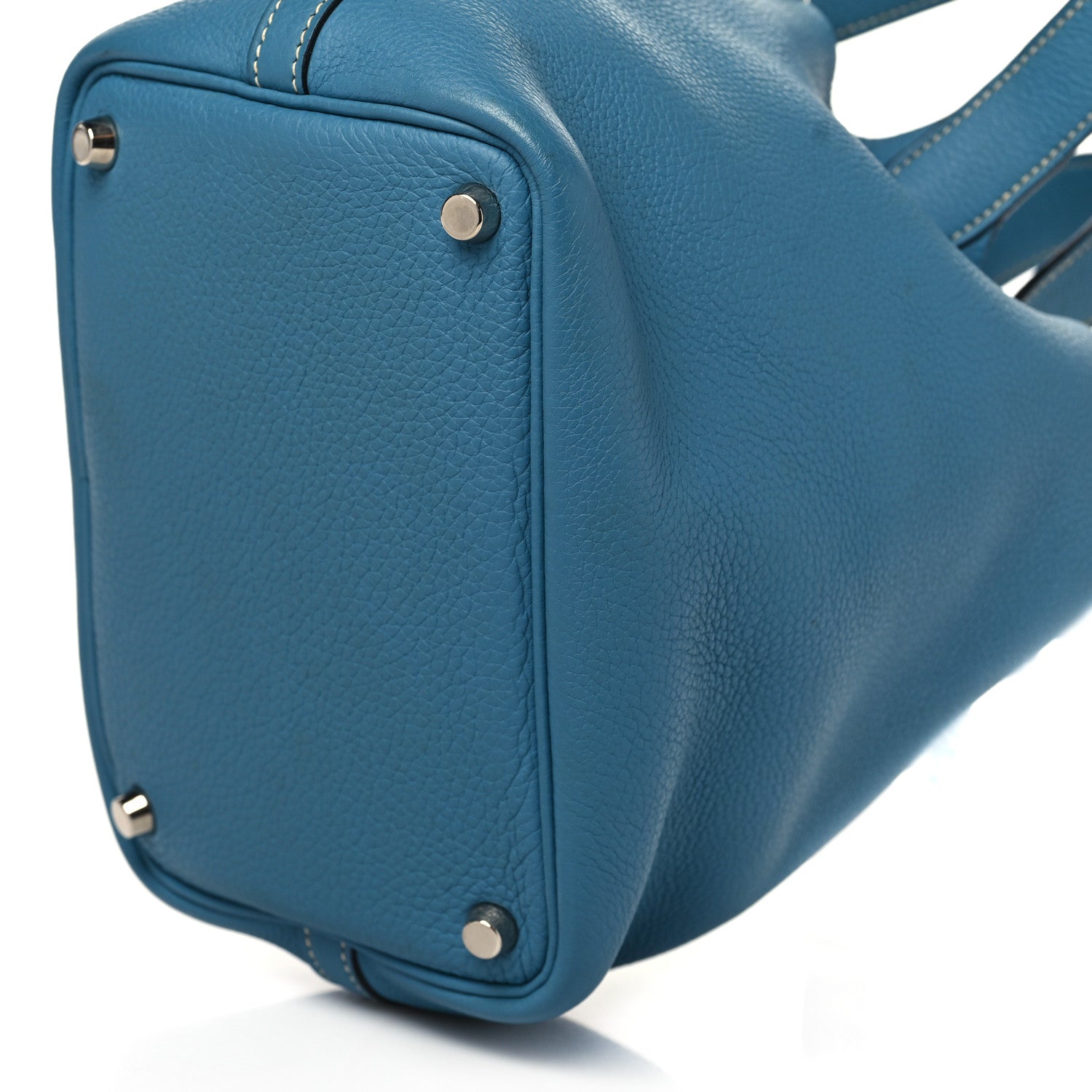 Hermes Taurillon Clemence Picotin 22 MM Blue Jean 9 of 9