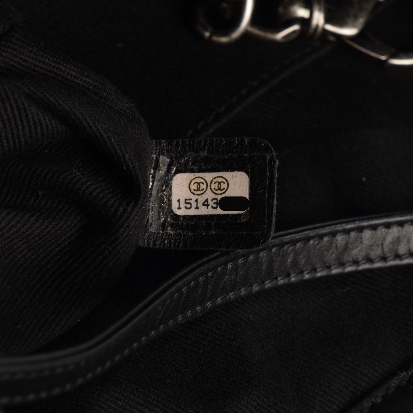 Iridescent Calfskin Quilted Large VIP Tote Black