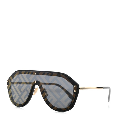 Fendi FF Fabulous Shield Sunglasses FF M0039/G/S Black 1 of 9