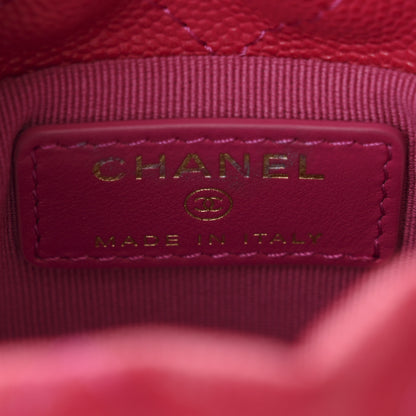 Chanel Caviar Quilted Twist Your Buttons Mini Bucket Bag Fuchsia 6 of 10