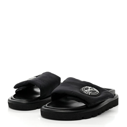 Louis Vuitton Nylon Monogram Womens Pool Pillow Comfort Mules 37 Black 3 of 9