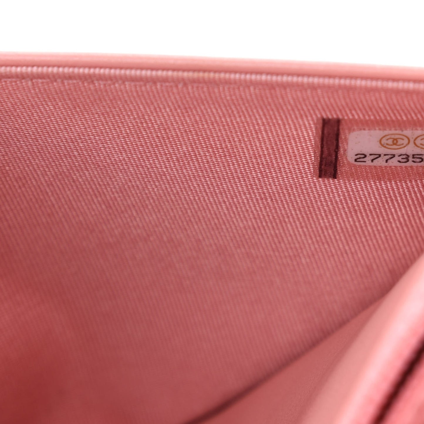 Caviar Quilted Boy Wallet On Chain WOC Light Pink