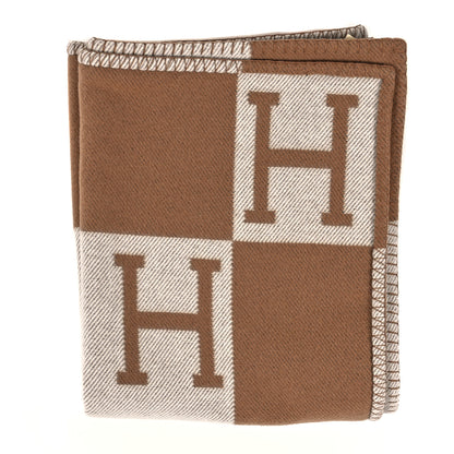 Hermes Wool Cashmere Avalon Blanket Ecru Camel 1 of 6