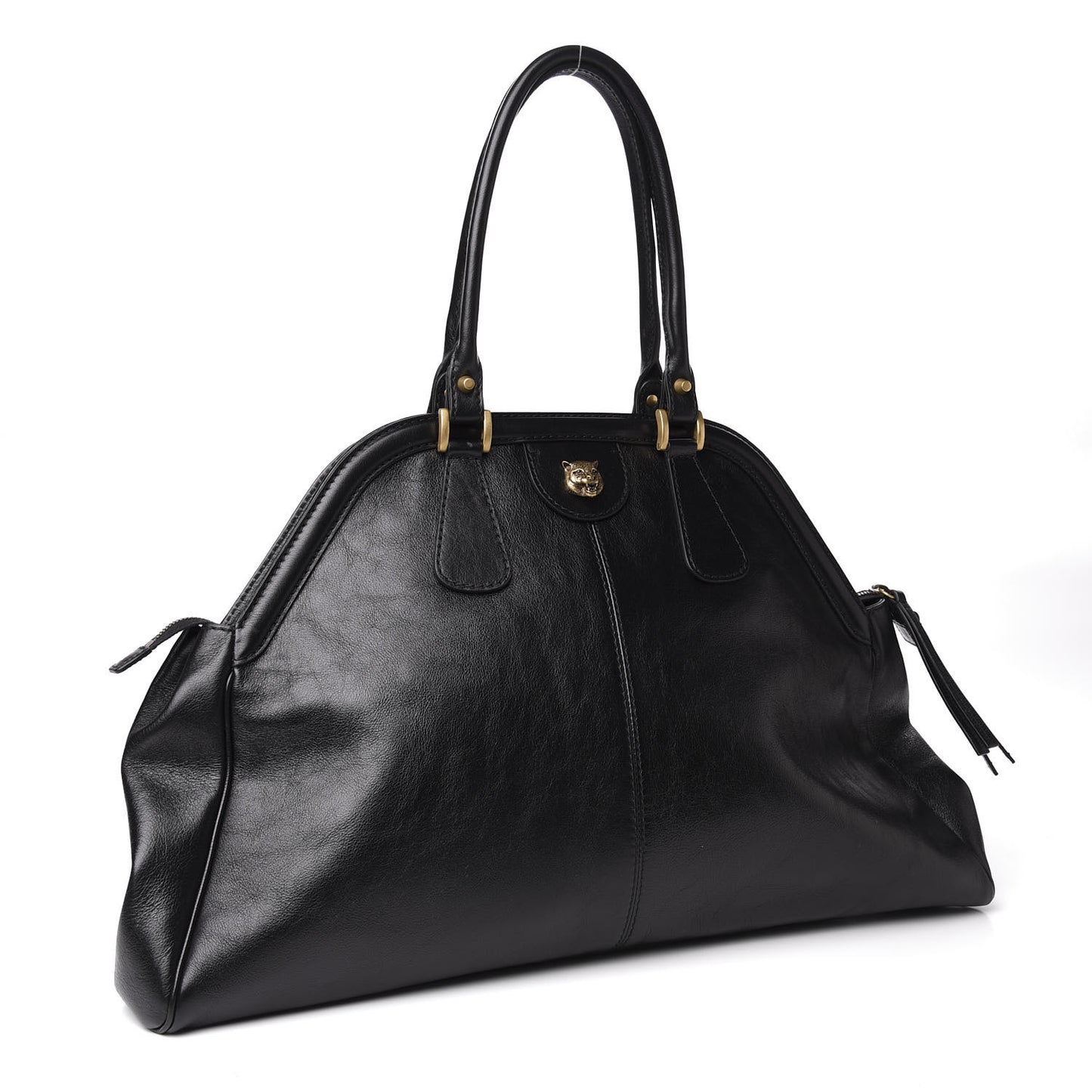 Calfskin Large Re(Belle) Top Handle Bag Black
