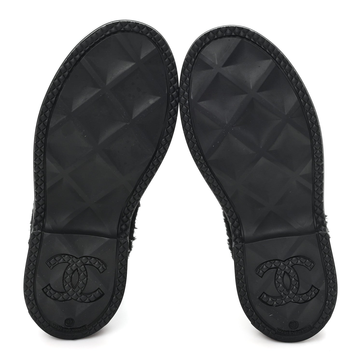 Chanel Caoutchouk Shearling CC Short Boots 6 of 9