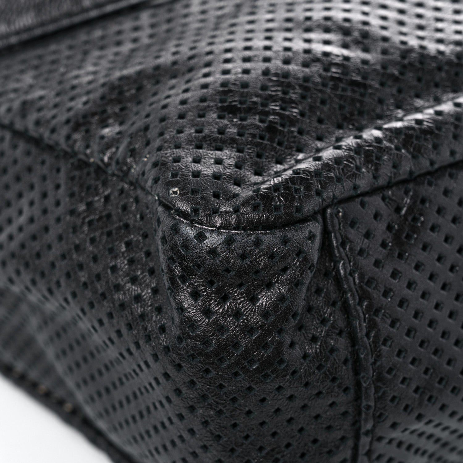 Chanel Glazed Calfskin Perforated Medium Rodeo Drive Tote Black 11 of 14