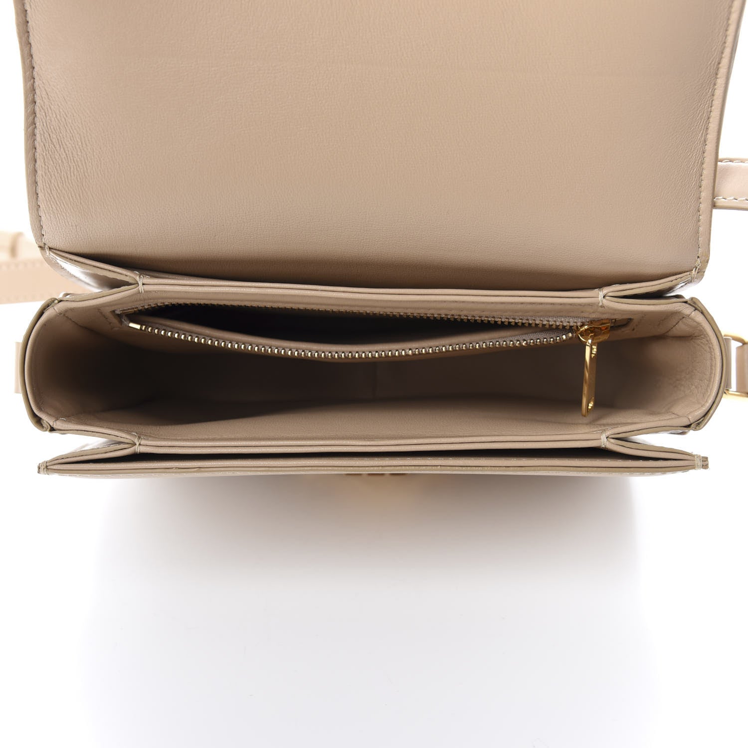 Celine Shiny Calfskin Teen Triomphe Nude 5 of 12