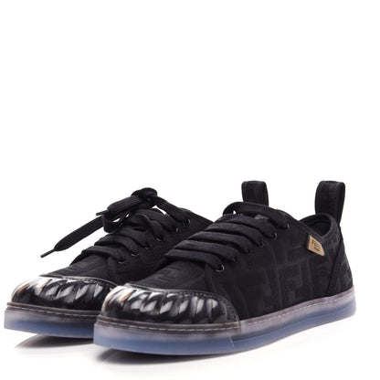Fendi Corda FF Promenade Low Top Sneakers 37.5 Black 3 of 10