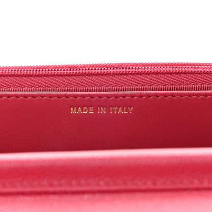 Chanel Caviar Quilted Wallet On Chain WOC Dark Pink 7 of 13