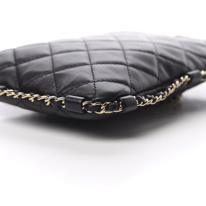 Chanel Lambskin Quilted Chain Around Phone Holder Black 10 of 10