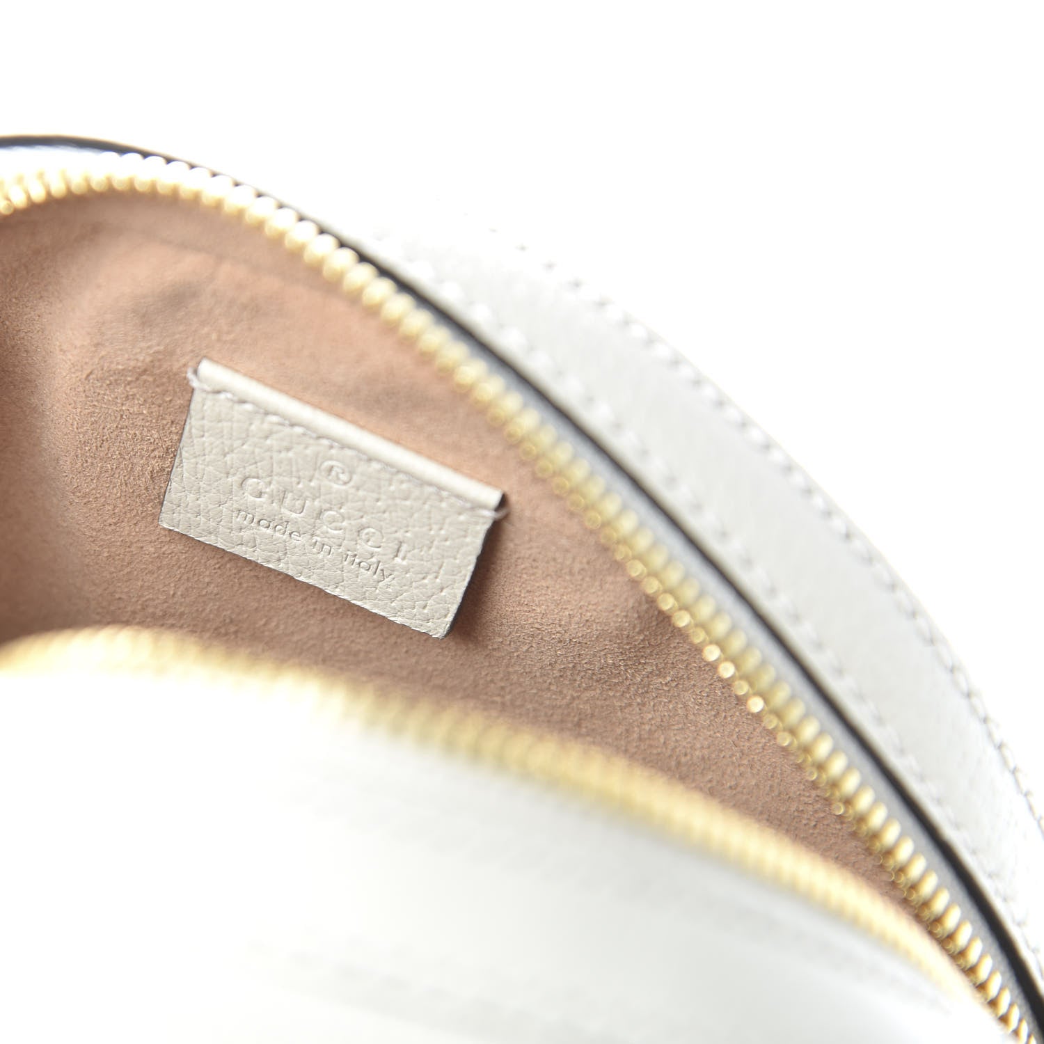 Gucci Textured Calfskin Web Mini Ophidia Round Shoulder Bag Mystic White 8 of 10
