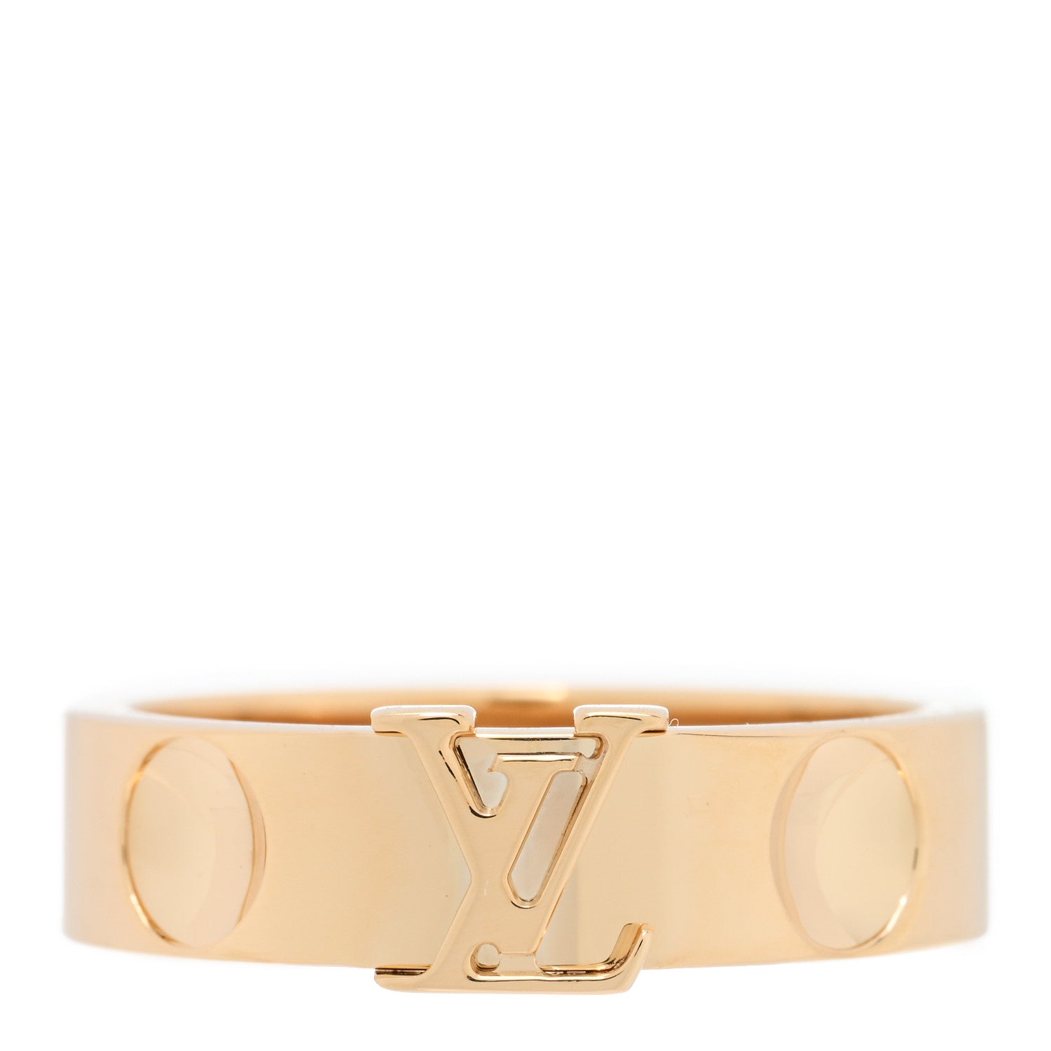 Louis Vuitton 18K Yellow Gold Empreinte LV Ring 52 6 1 of 4