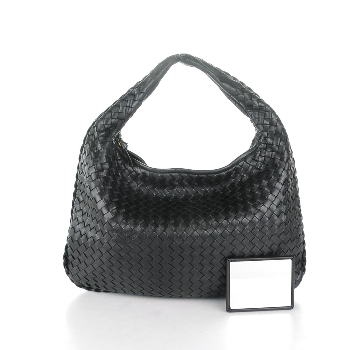 Nappa Intrecciato Medium Veneta Hobo Black